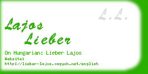 lajos lieber business card